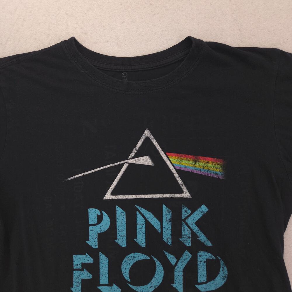 Pink Floyd Band Graphic Crew Neck T Shirt Adult Mens Size Medium M Black Blue